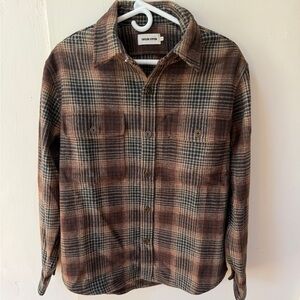 Taylor Stitch Brown and Tan Plaid Shirt 42